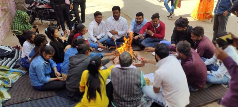 Abvp  dholpur ka dharna jaari