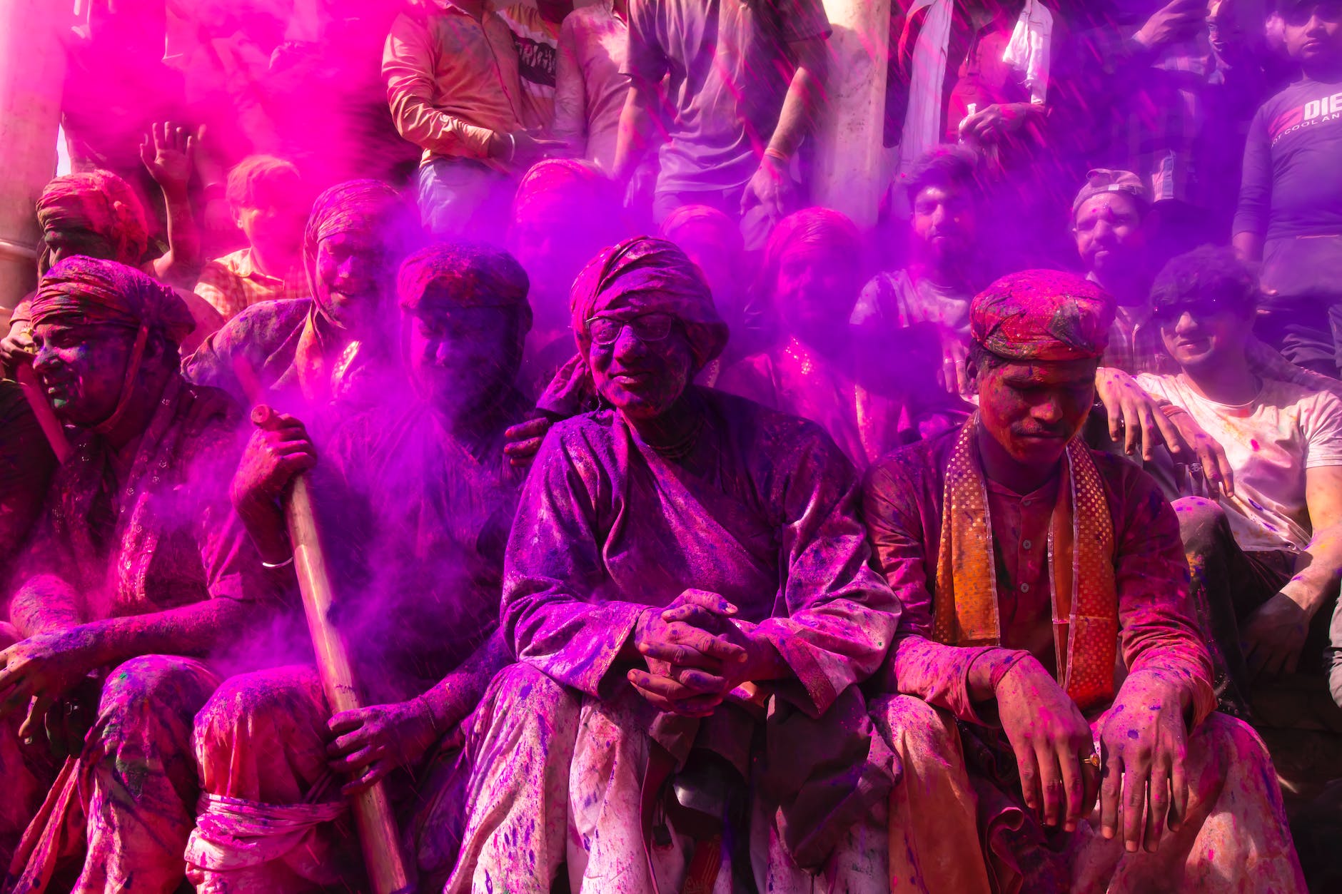 crowd at holi