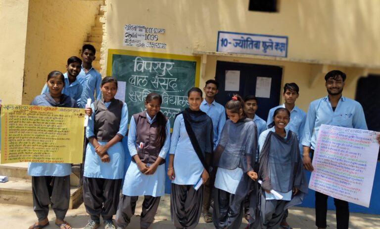 Bal Sansad filled assessment form for safe school