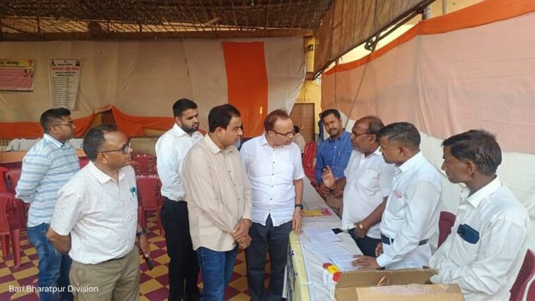 Bari MLA Girraj Singh Malinga inspected inflation relief camp