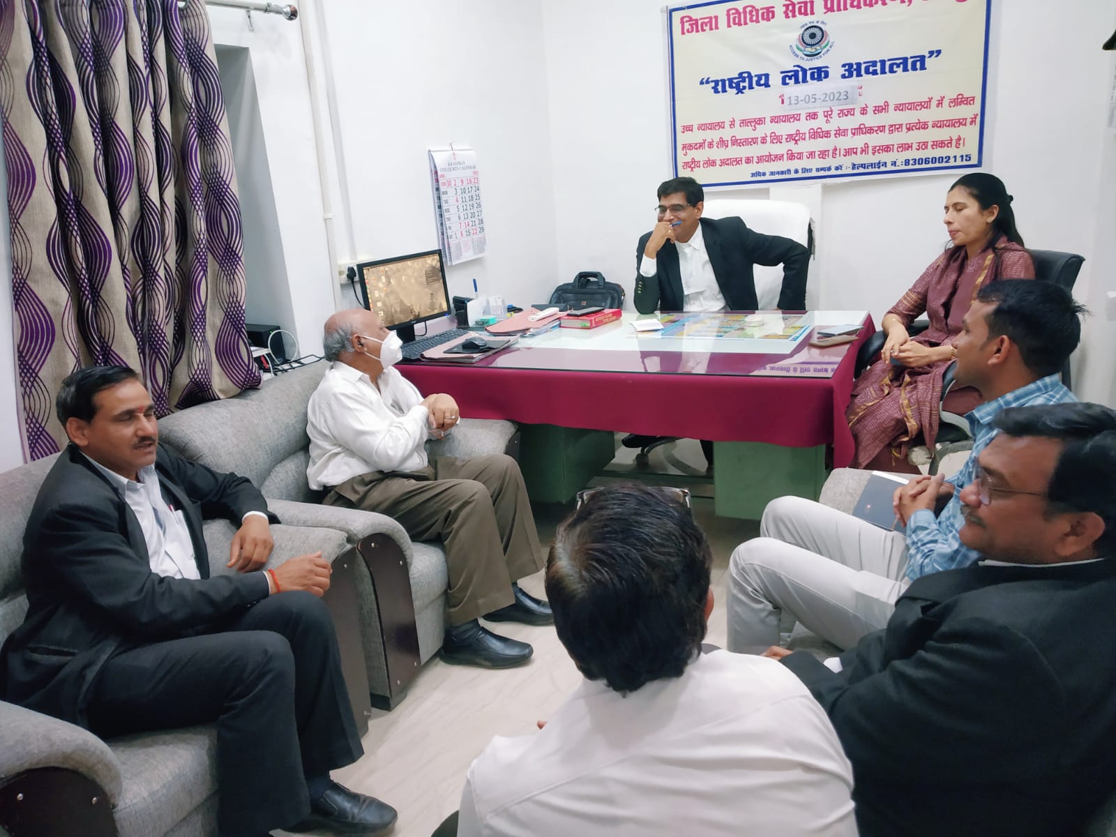 A meeting was organized with insurance companies for the National Lok Adalat