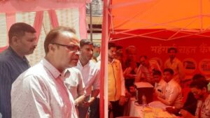 PWD Minister Bhajan Lal Jatav laid the foundation stone and inaugurated the development works