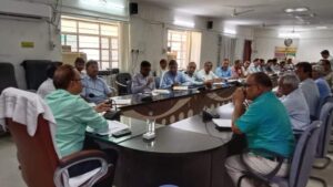 मुख्यमंत्री श्री अशोक गहलोत की प्रस्तावित यात्रा की तैयारियों के संबंध में बैठक आयोजित