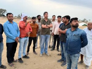 राजाखेड़ा विधायक रोहित बोहरा ने मुख्यमंत्री की सभा की तैयारी को लेकर किया निरीक्षण