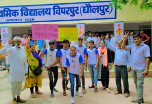 ग्रामीण ओलंपिक विपरपुर के एंबेसडर खिलाड़ियों को कर रहे हैं जागरूक