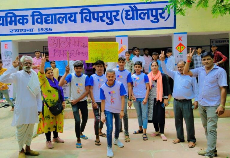 ग्रामीण ओलंपिक विपरपुर के एंबेसडर खिलाड़ियों को कर रहे हैं जागरूक