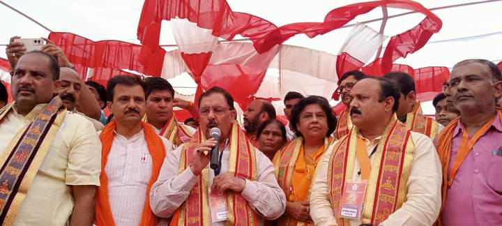 बीजेपी की परिवर्तन संकल्प यात्रा की पहुंची धौलपुर,भाजपाईयों ने किया स्वागत