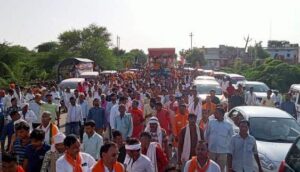 बीजेपी की परिवर्तन संकल्प यात्रा की पहुंची धौलपुर,भाजपाईयों ने किया स्वागत