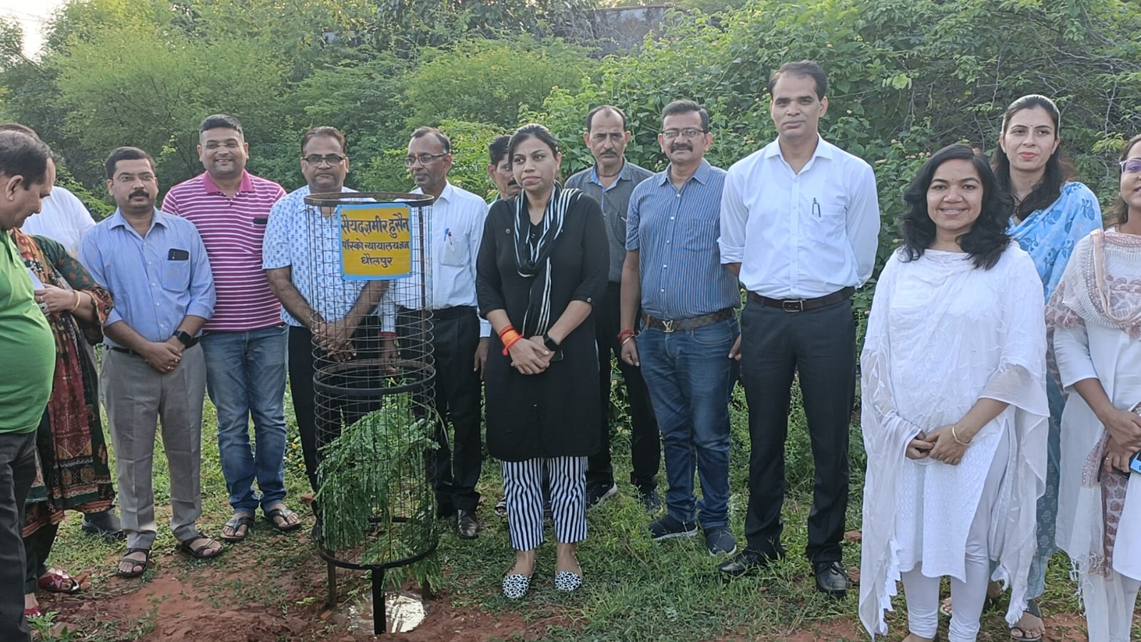 न्यू कोर्ट कैम्पस में हरित न्याय अभियान के तहत किया गया पौधारोपण कार्यक्रम