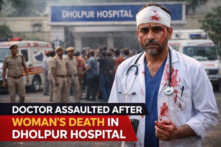 धौलपुर में महिला की मौत के बाद अस्पताल में हंगामा, गायनेकोलॉजिस्ट डॉक्टर से मारपीट, FIR दर्ज