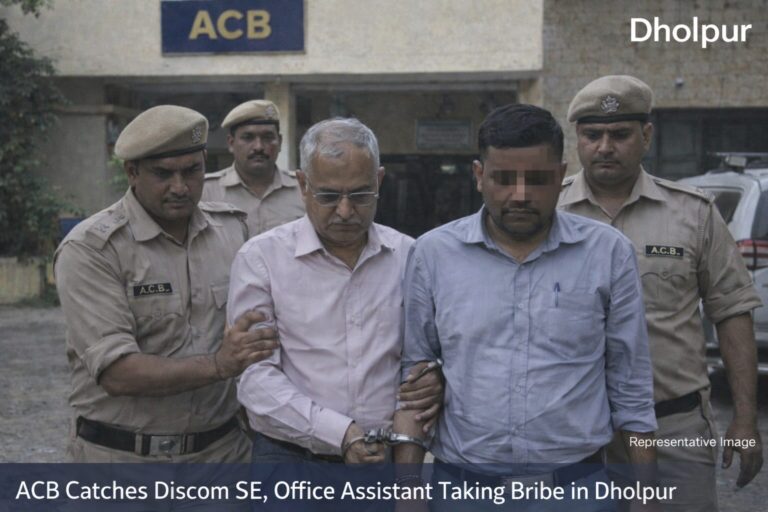 धौलपुर में ACB की बड़ी कार्रवाई, डिस्कॉम के एसई और कार्यालय सहायक रिश्वत लेते रंगे हाथों गिरफ्तार