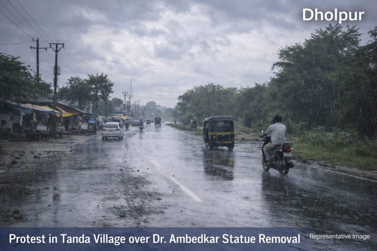 धौलपुर में बदला मौसम का मिजाज, रिमझिम बारिश से बढ़ी ठंड, किसानों को राहत