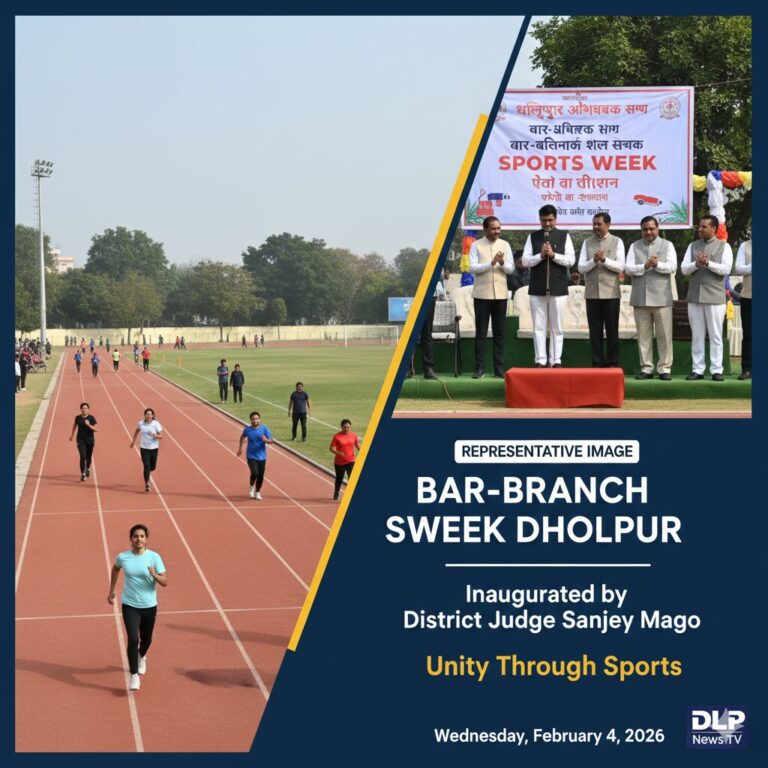 धौलपुर: बार-ब्रांच खेल प्रतियोगिताओं का भव्य आगाज, जिला न्यायाधीश संजीव मागो ने किया शुभारंभ