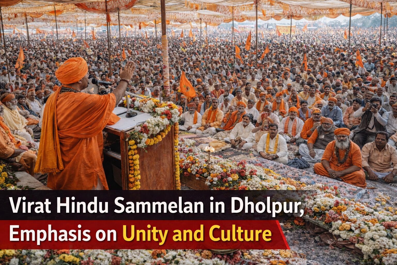 धौलपुर में विराट हिन्दू सम्मेलन का आयोजन, सनातन संस्कृति और सामाजिक एकता पर जोर