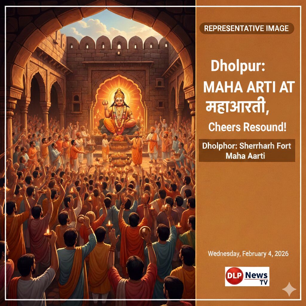 शेरगढ़ किले के प्राचीन हनुमान मंदिर में गूंजे जयकारे, महाआरती में उमड़ा भक्तों का सैलाब