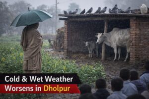 धौलपुर में लगातार बिगड़ा मौसम, बारिश से बढ़ी सर्दी और किसानों की चिंता
