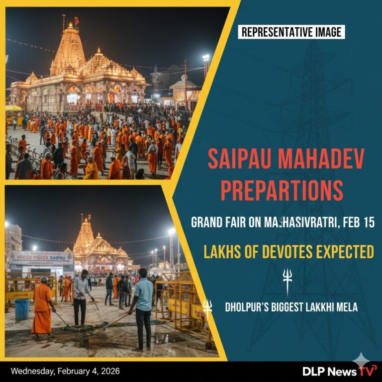 धौलपुर: सैपऊ महादेव मंदिर पर लक्खी मेले की तैयारियां तेज, 15 फरवरी को उमड़ेगा आस्था का सैलाब