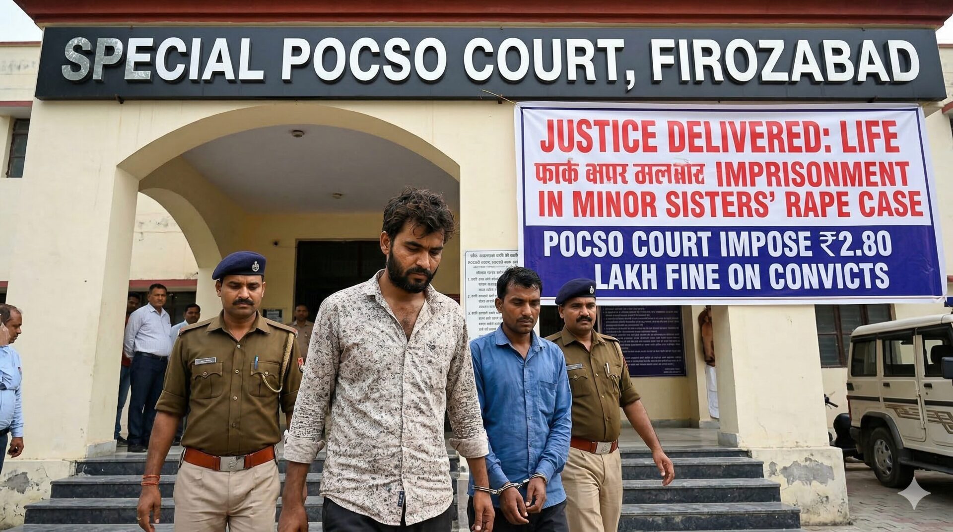 फ़िरोज़बाद: दो नाबालिग बहनों से दुष्कर्म के दोषियों को उम्रकैद, पॉक्सो कोर्ट ने सुनाया ऐतिहासिक फैसला